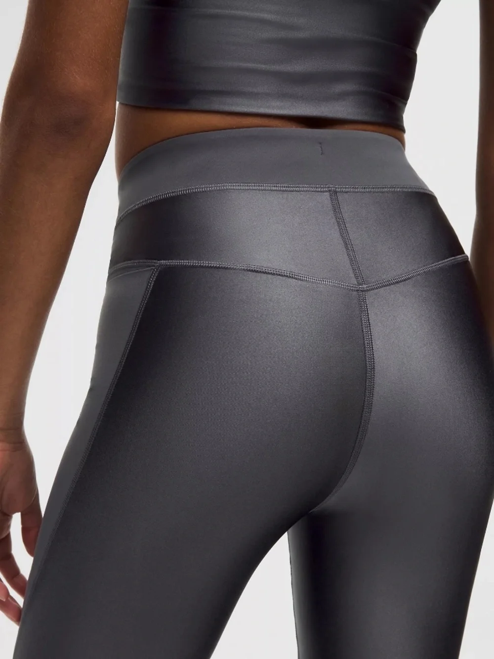 LULULEMON Black Satin Shine High-Rise Legging Tight 25